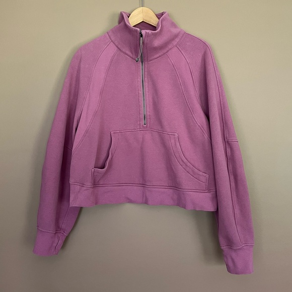 lululemon athletica Tops - {Lululemon} Scuba Oversized Funnel Neck Half Zip in Velvet Dust - Womens M/L